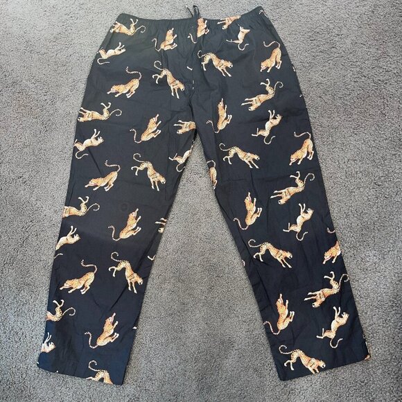 WOODSTOCK LAUNDRY Leopard Print 100% Cotton Pajama Pyjama Trousers NEW Men's XXL - Picture 6 of 10